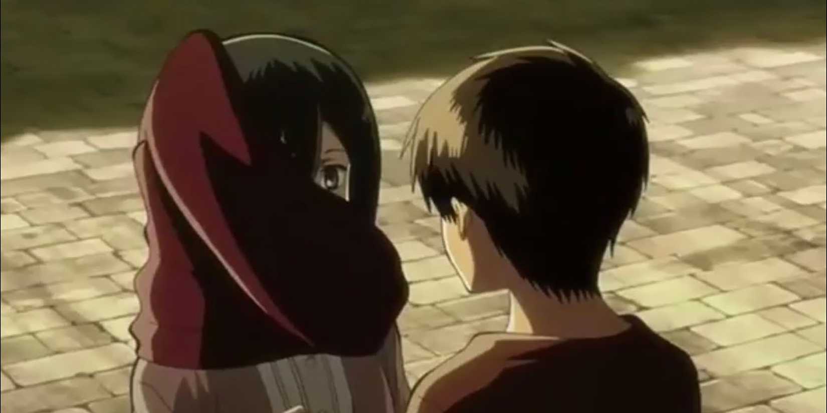 mikasa and eren scarf lost girls-1