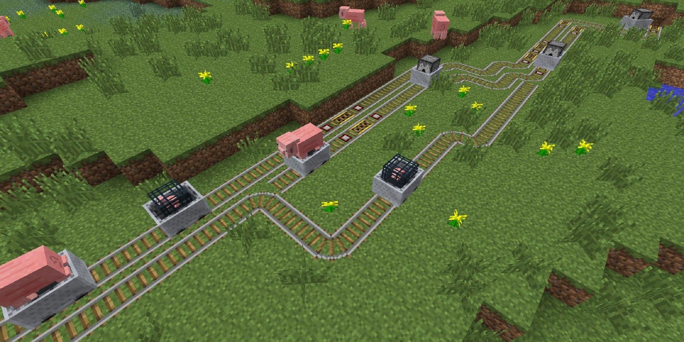 Minecraft players build Minecart roller coasters in latest snapshot