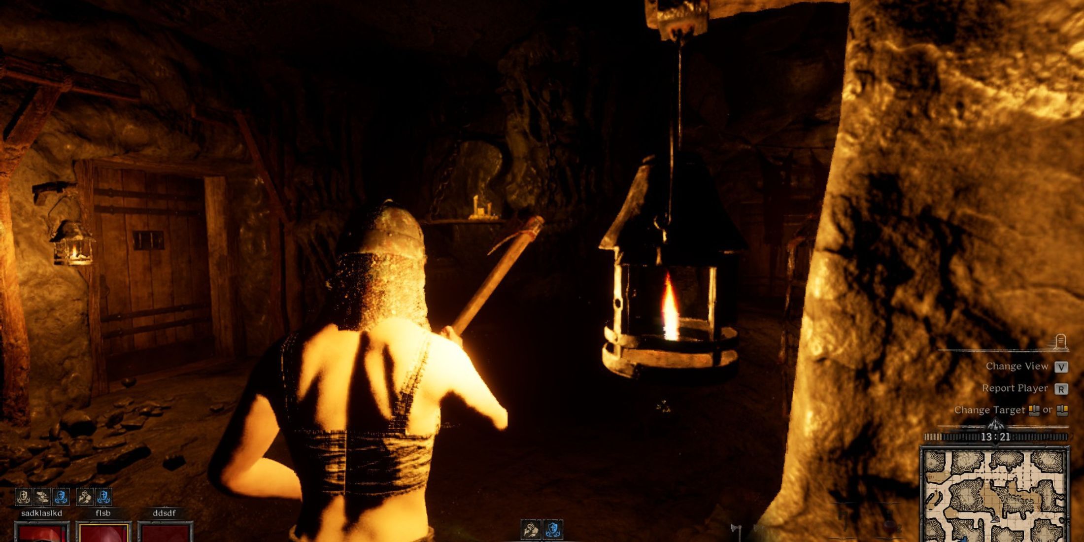 player holding the pickaxe dark and darker