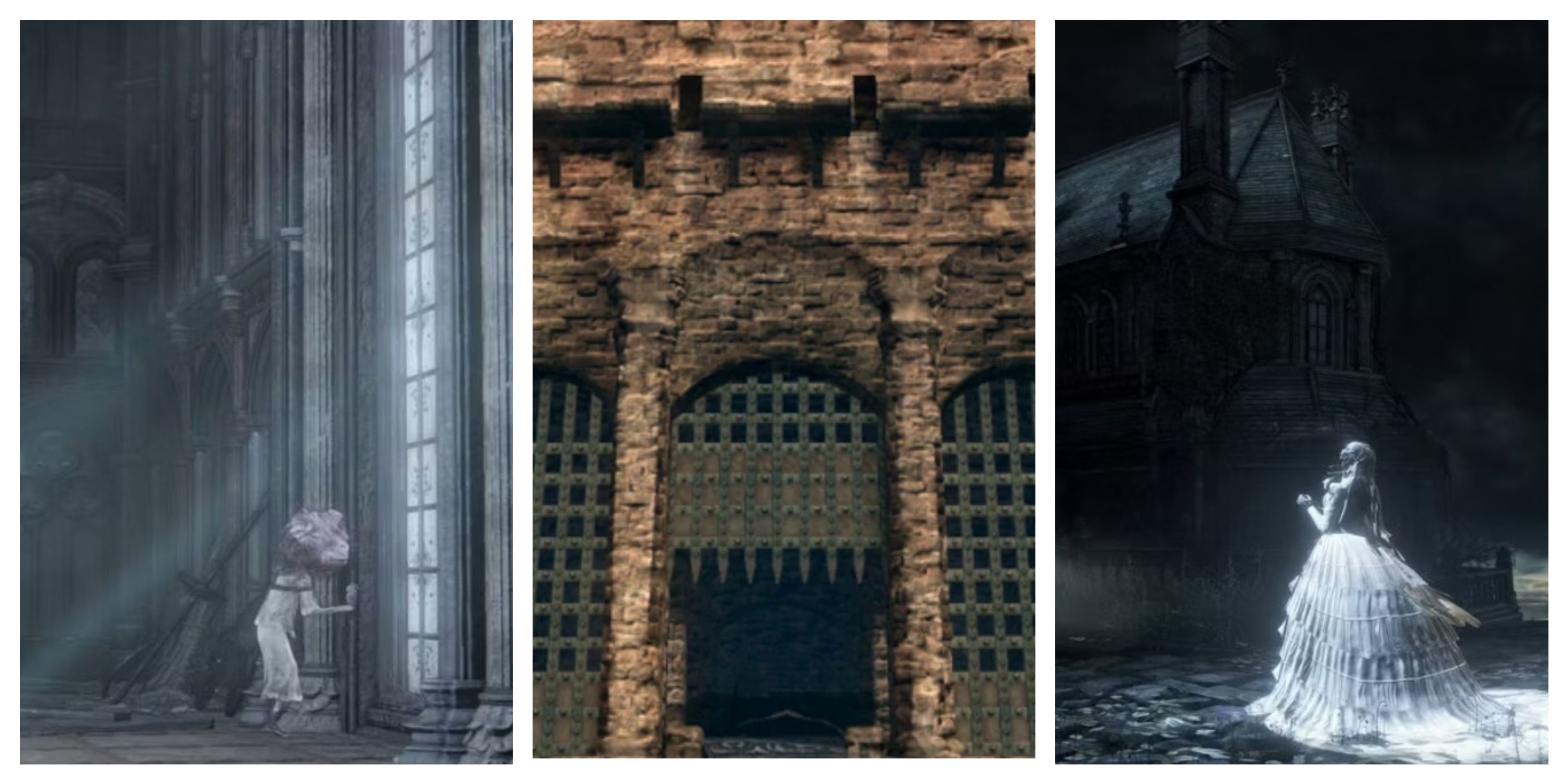 Sen's Fortress from Dark Souls and Mergo's Loft and the Research Hall from Bloodborne