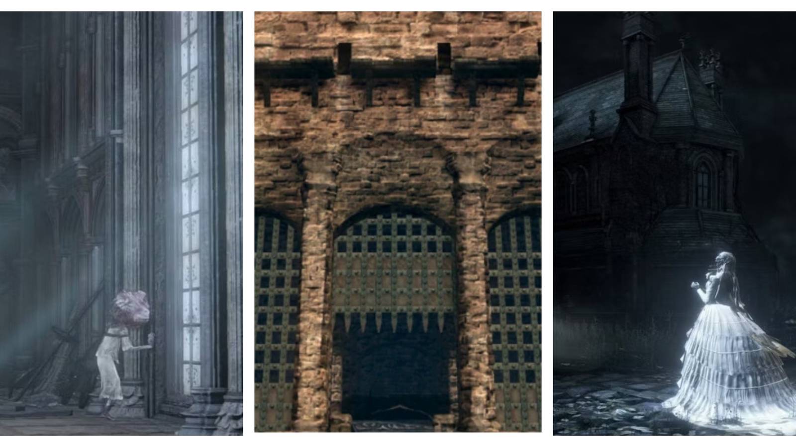 Sen's Fortress from Dark Souls and Mergo's Loft and the Research Hall from Bloodborne
