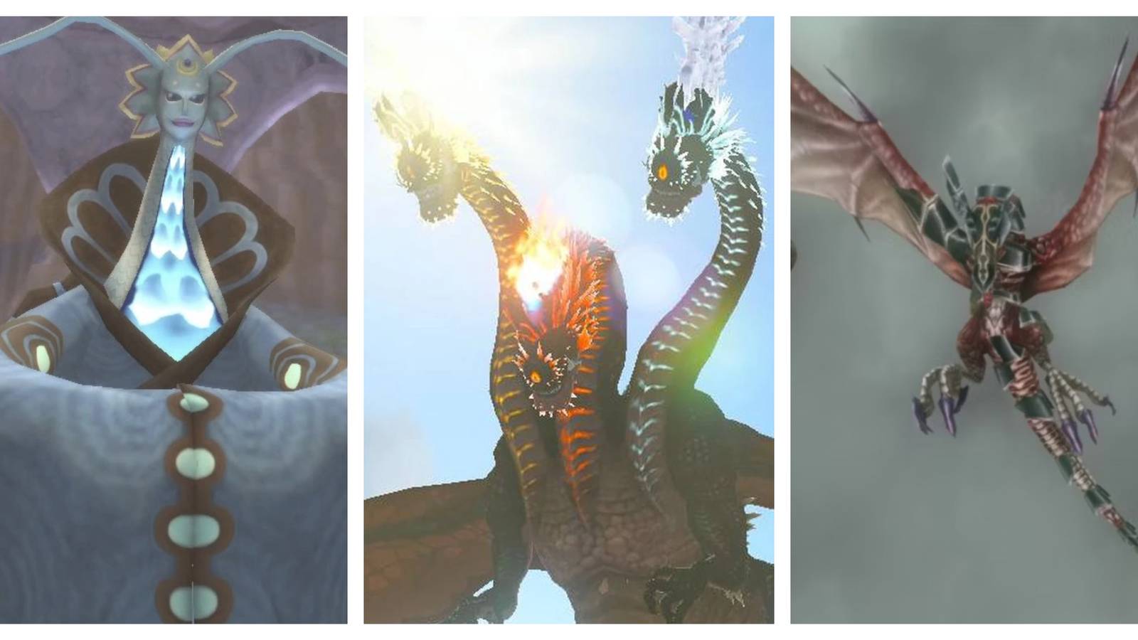 Faron from Skyward Sword with Argorok from Twilight Princess and a King Gleeok