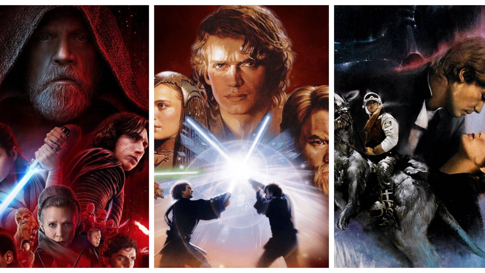 the last jedi, revenge of the sith, the empire strikes back