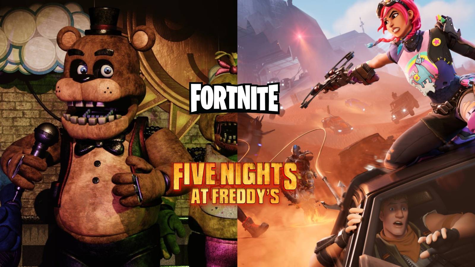fortnite five night at freddy's collab