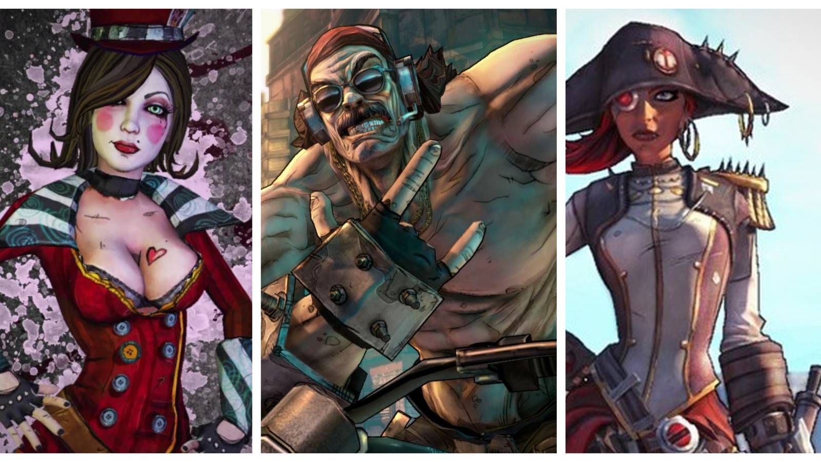mad moxxi, mister torgue, captain scarlett