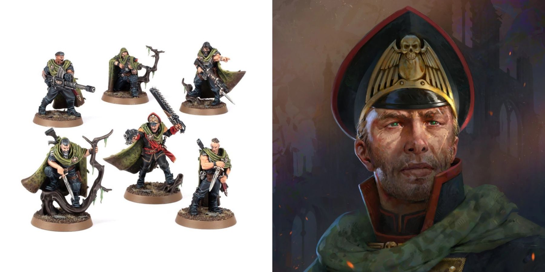 Warhammer 40K: 10 Characters That Deserve A TV Series Models of Gaunt and his ghosts, and a portrait of Gaunt