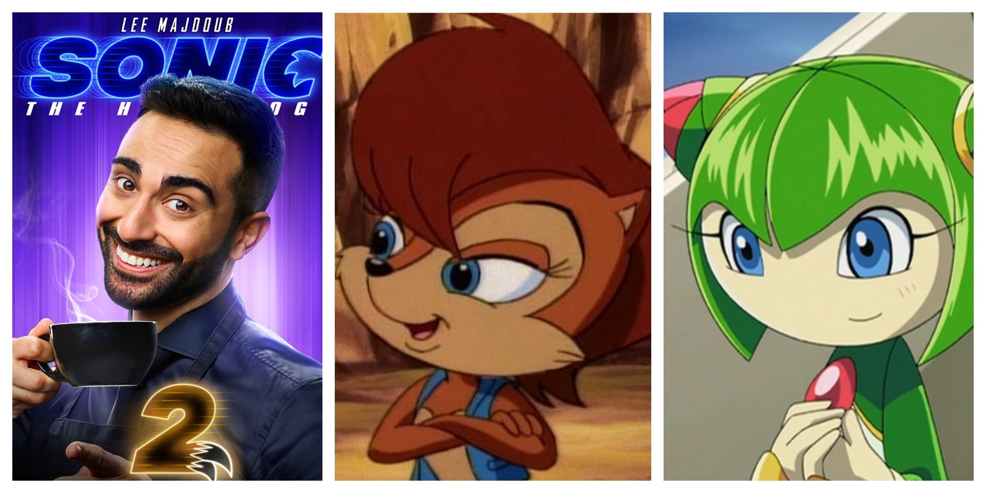 Sonic characters not in the games: Agent Stone, Sally Acorn, and Cosmo