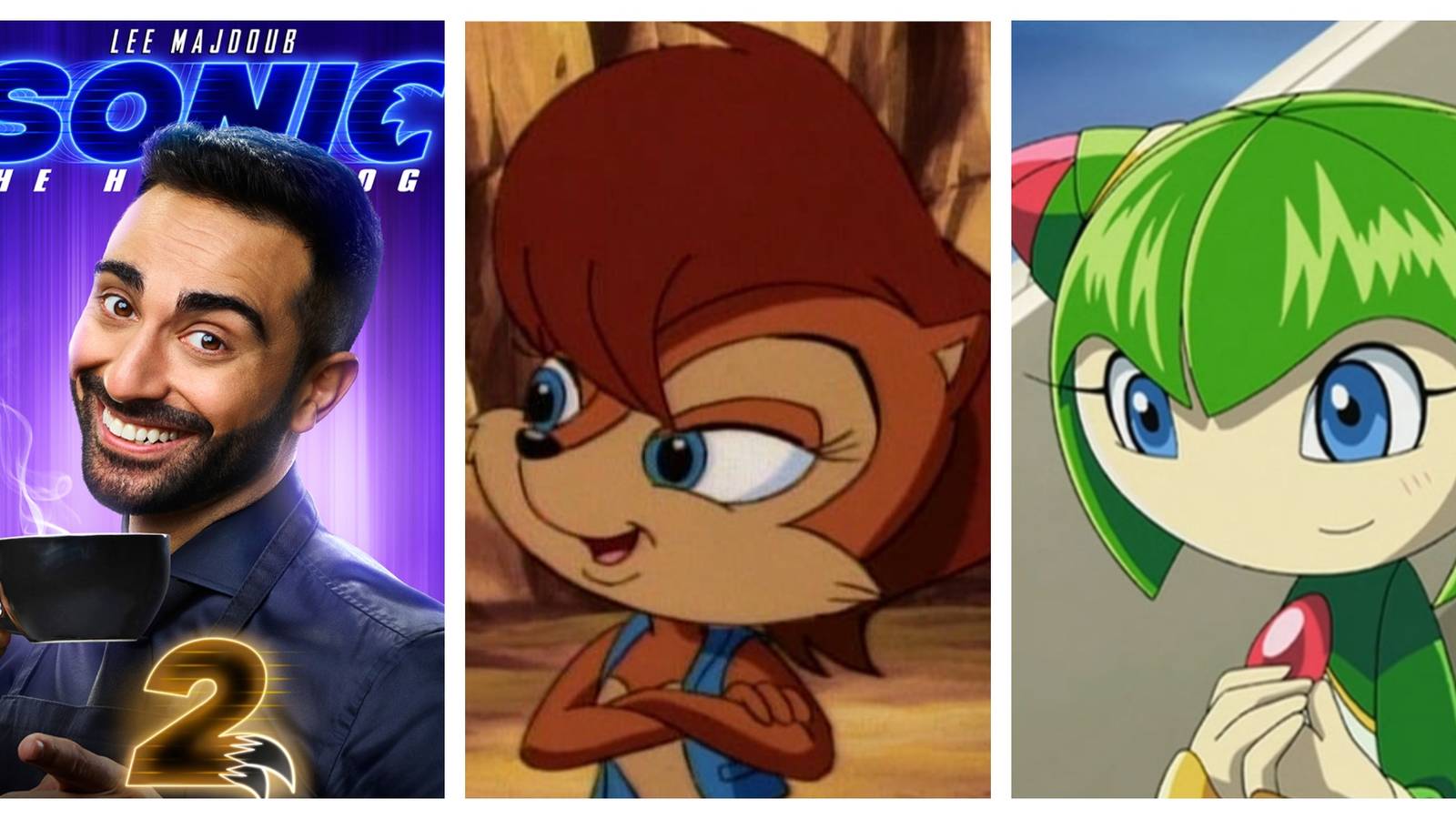 Sonic characters not in the games: Agent Stone, Sally Acorn, and Cosmo