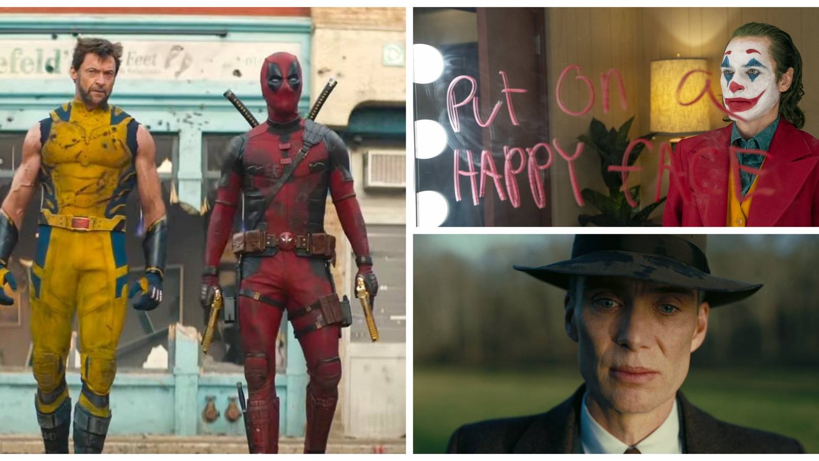 deadpool and wolverine, joker, oppenheimer