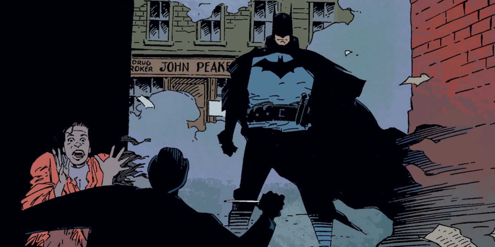 gaslight batman stopping a mugger