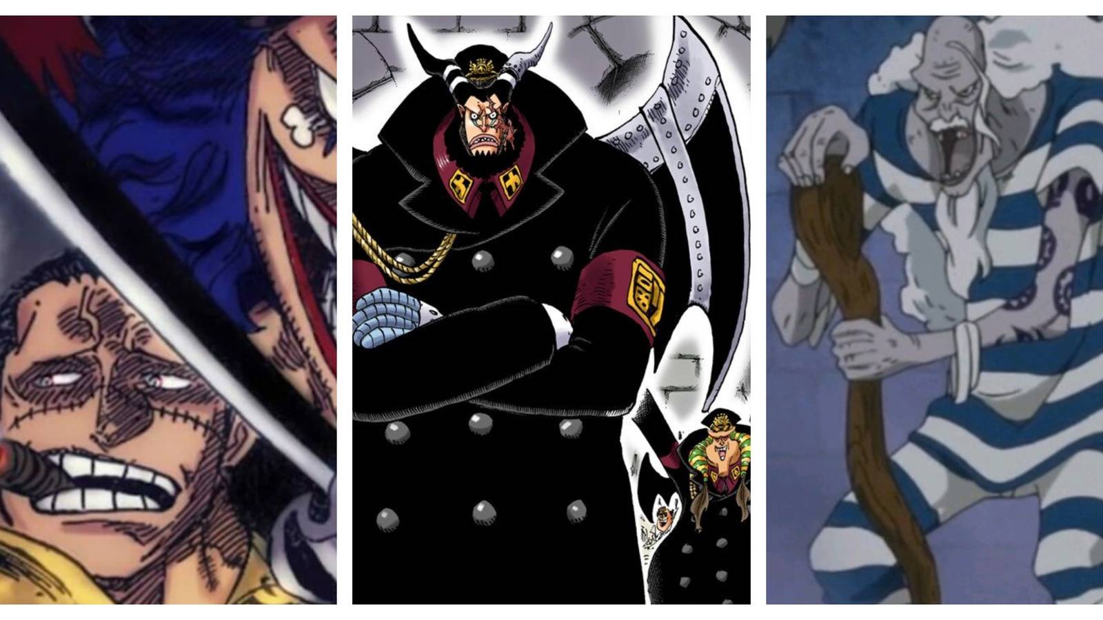 Crocodile, Magellan, and Hody, three defeated villains