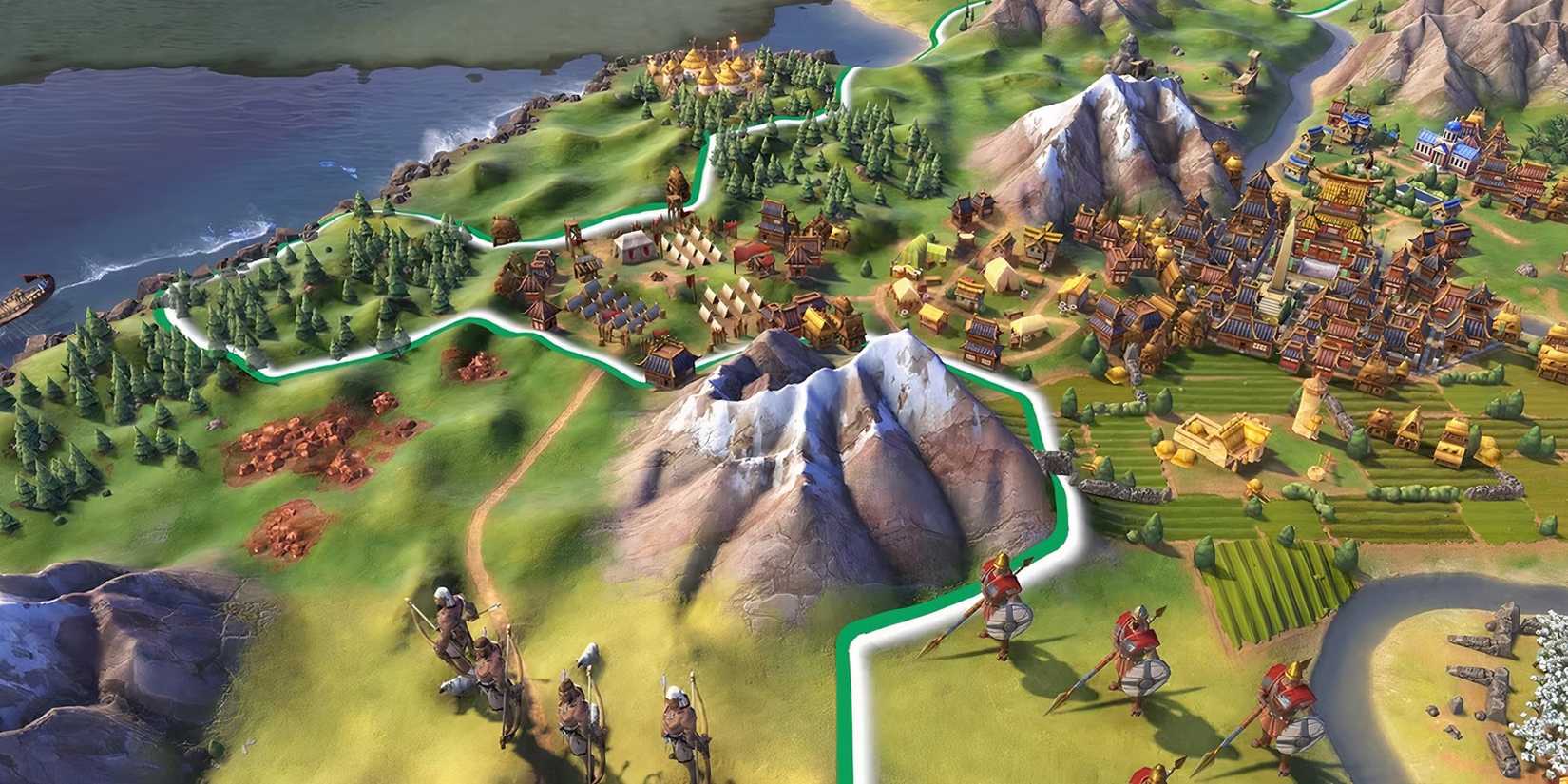 Two civilizations at war in Civilization 6
