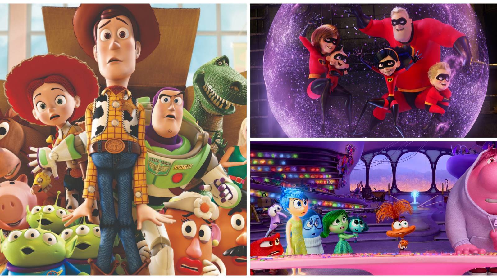 toy story 3, inside out 2, the incredibles 2