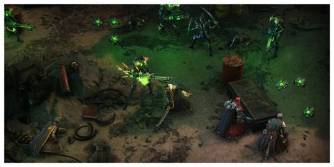 Warhammer 40,000: Rogue Trader - Steam Screenshot (Fighting Necrons)
