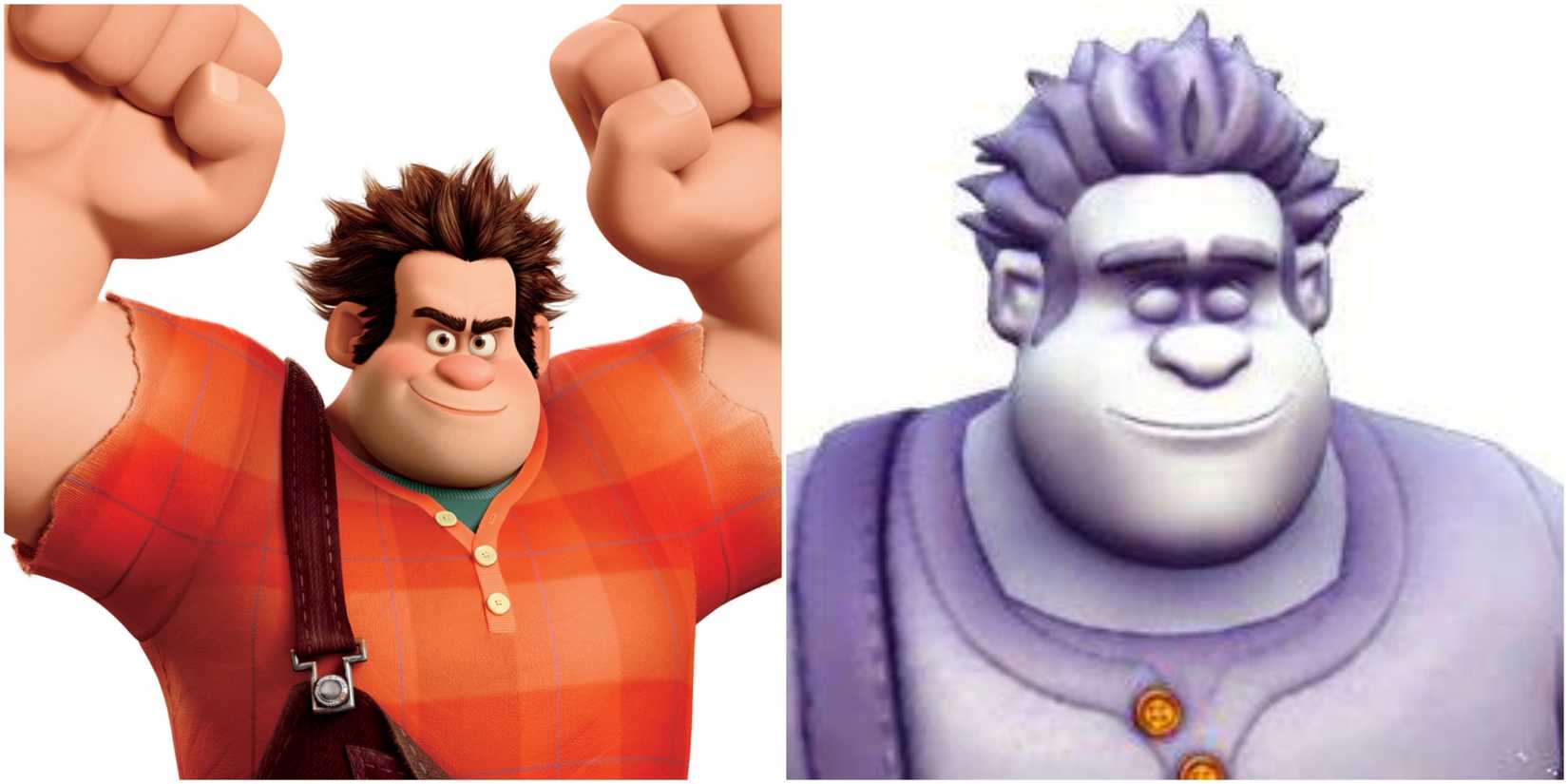 An image of Ralph from Wreck It Ralph and his Scramblecoin figurine from Disney Dreamlight Valley