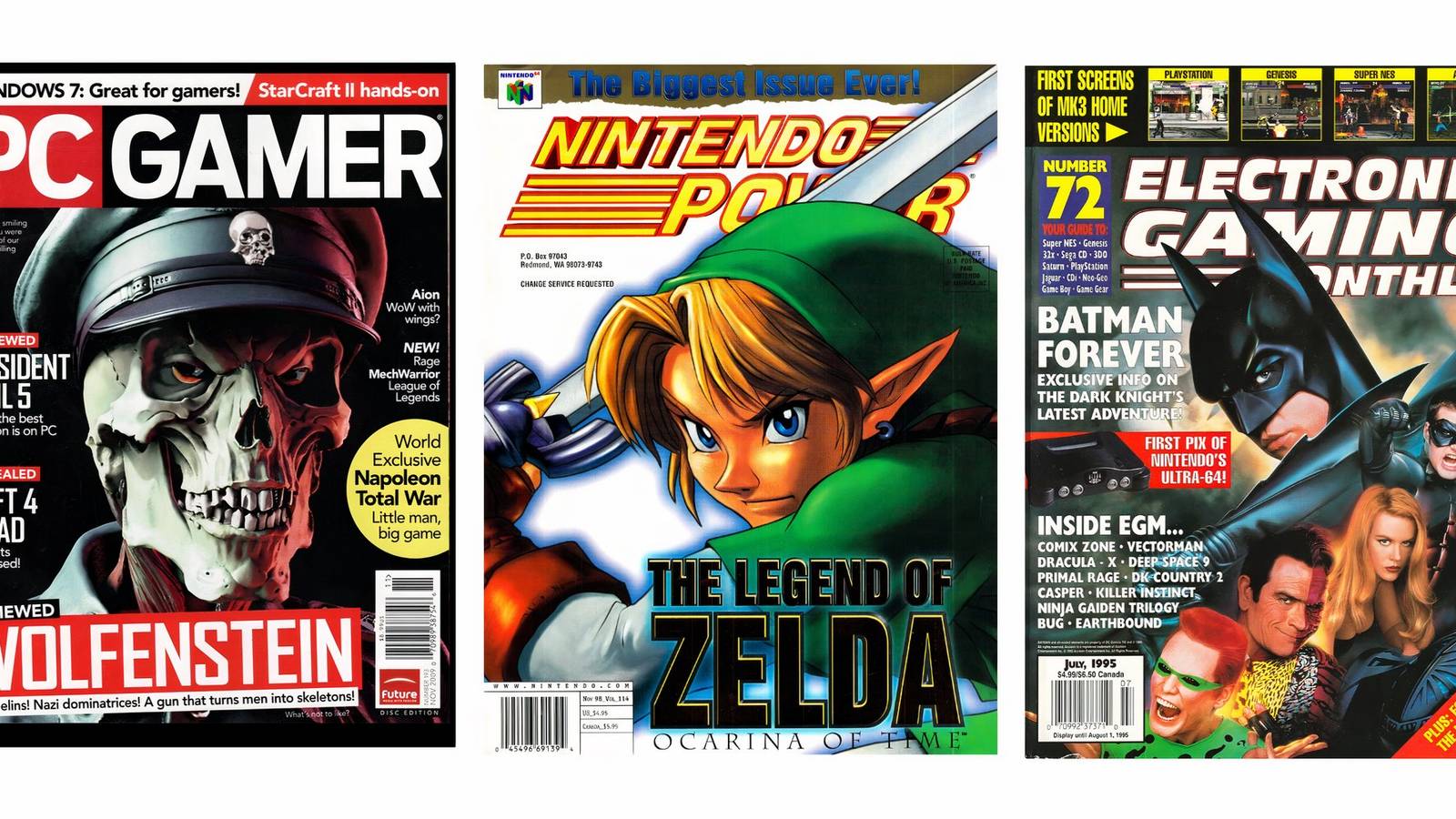 A collage of some of the best gaming magazines