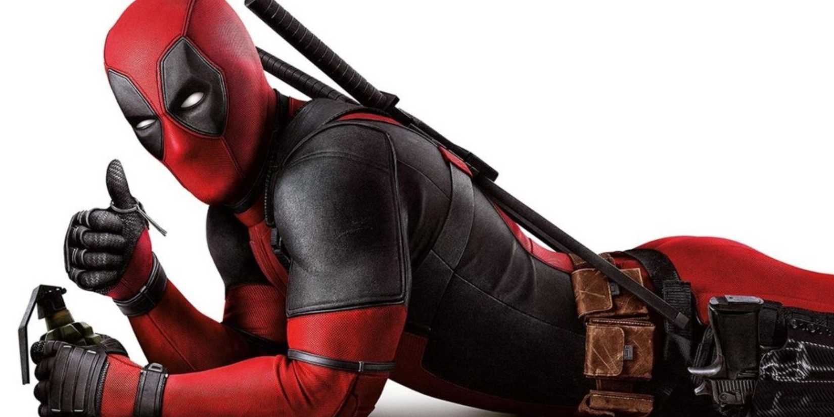 Deadpool holding a grenade and giving a thumbs up