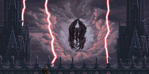 8 Best Dark Fantasy Metroidvania Games, Ranked  A large demon with lightining 