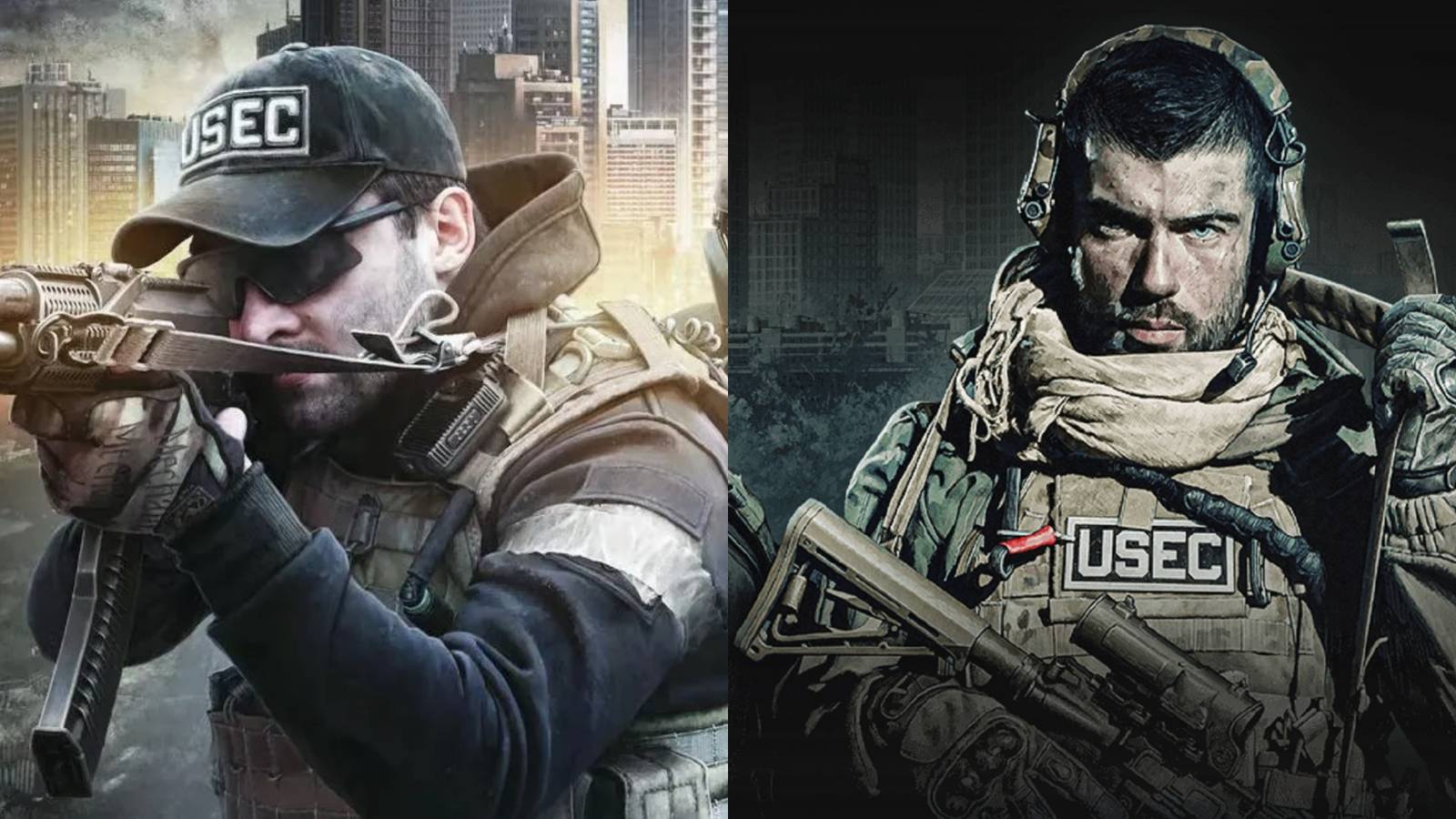 Two soldiers from the Escape From Tarkov cover art variations