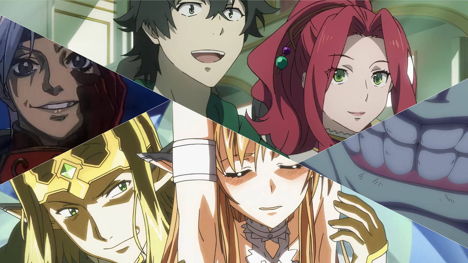 A split image of isekai anime villains