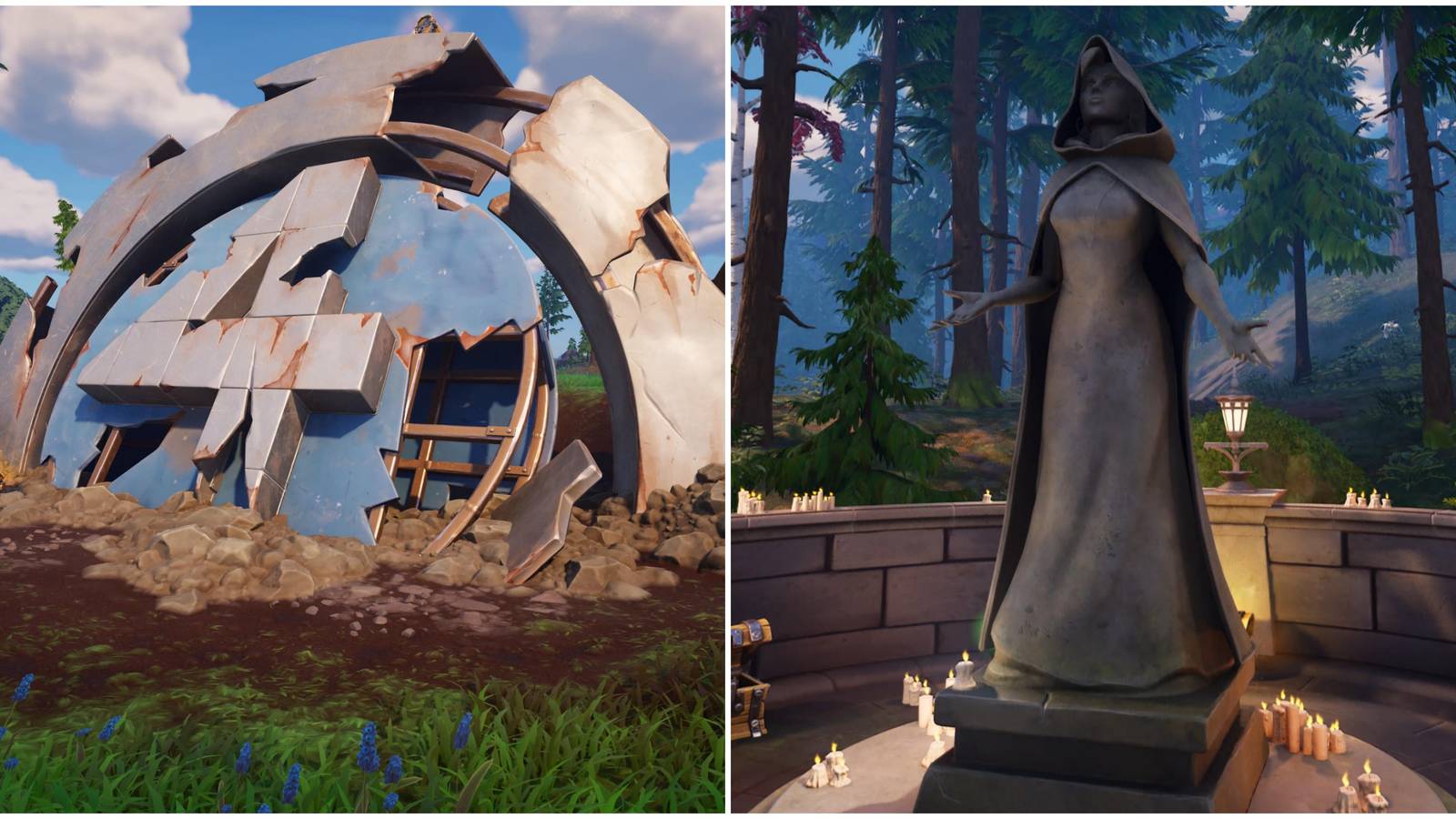 fractured four location, cynthia von doom statue