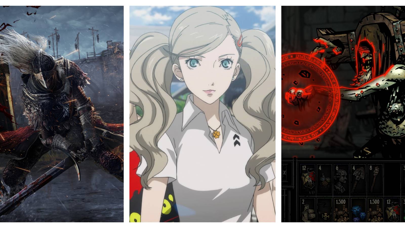 Elden Ring Persona 5 and Darkest Dungeon