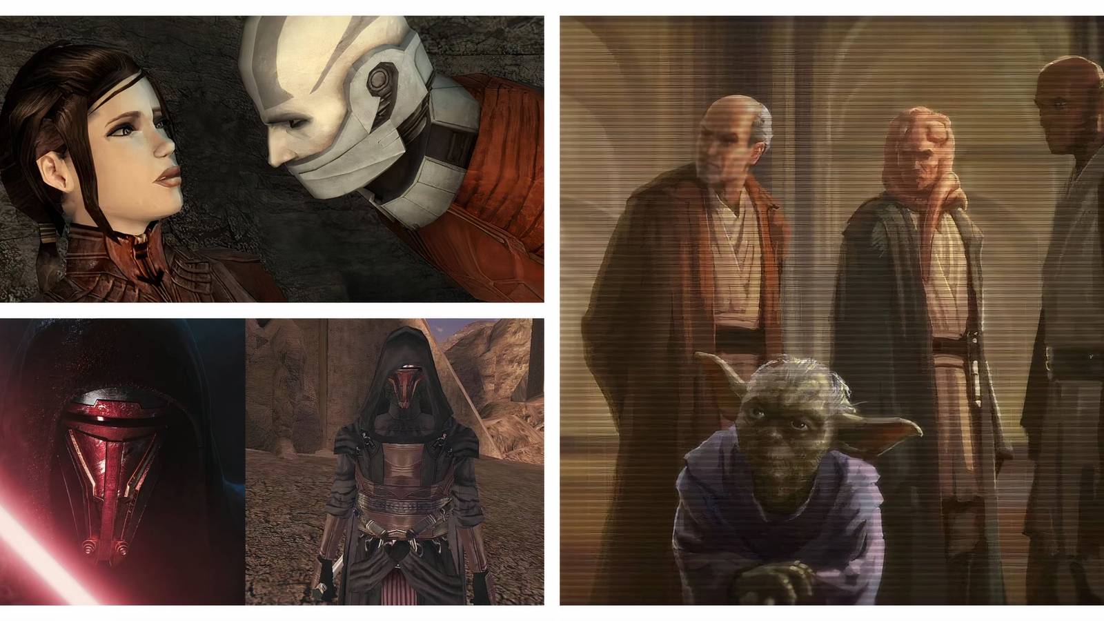 Best Kotor jedi such as Revan, Bastila Shan, Vrook Lamar and other jedi.
