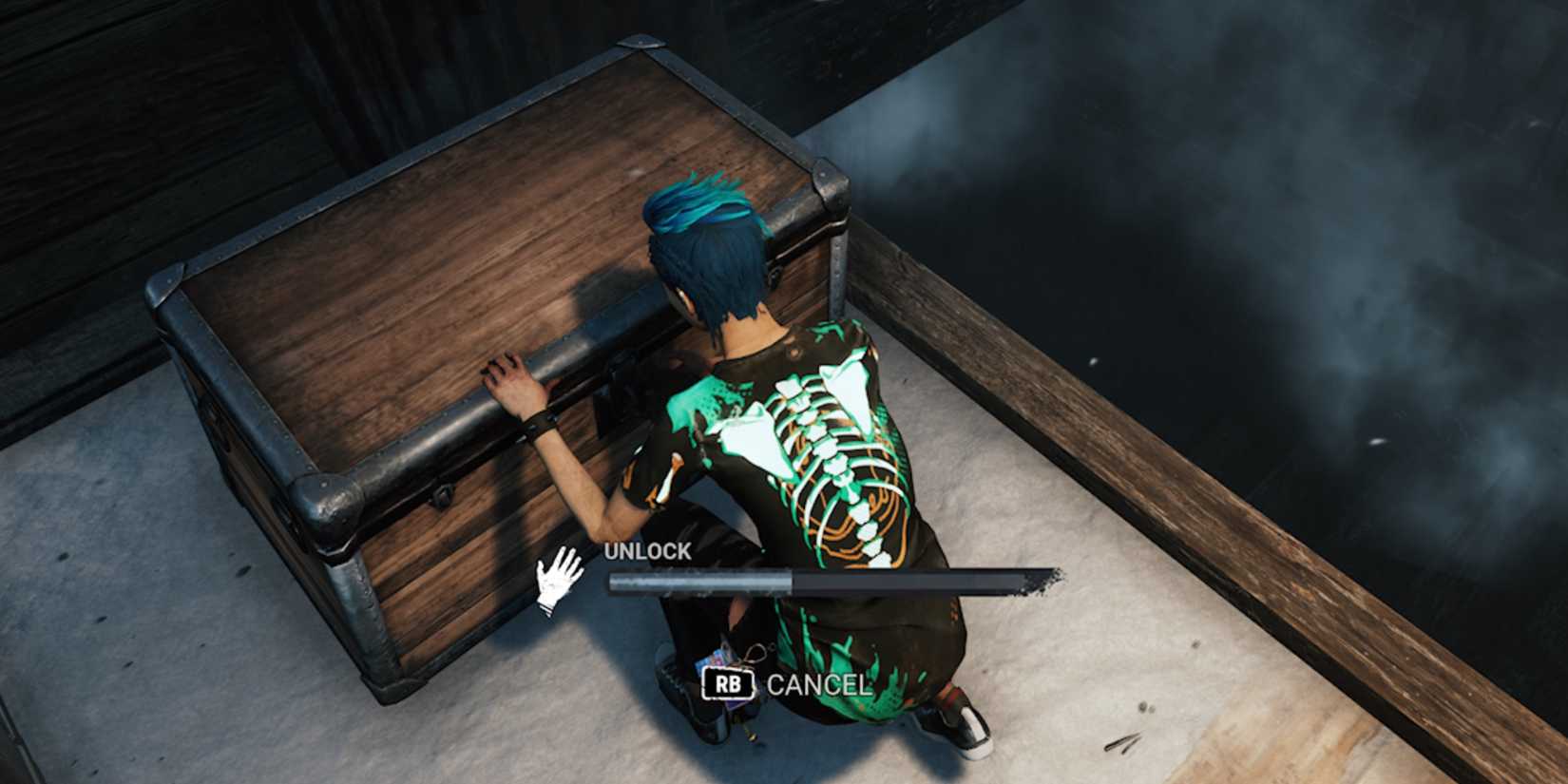 nea opening a chest in killer shack