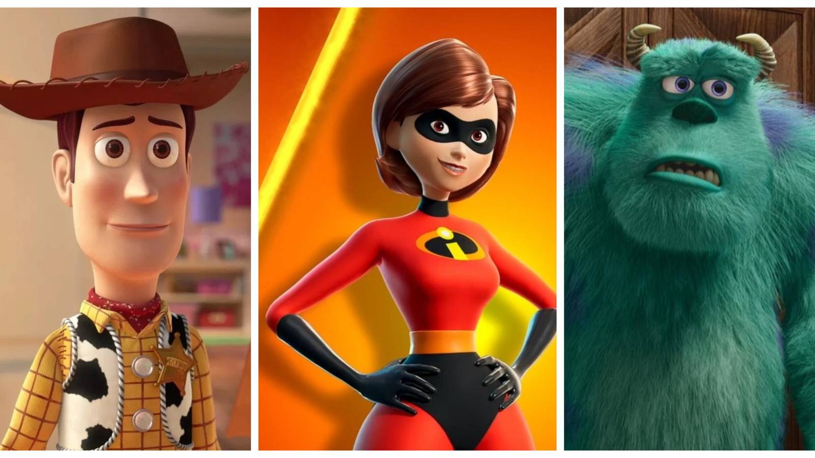woody, elastigirl, sully