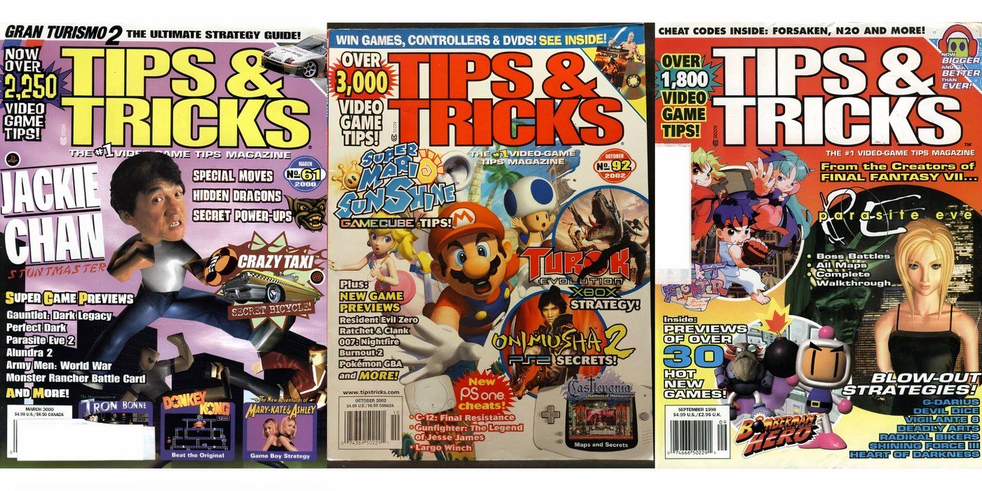 A collage of Tips & Tricks magazine covers