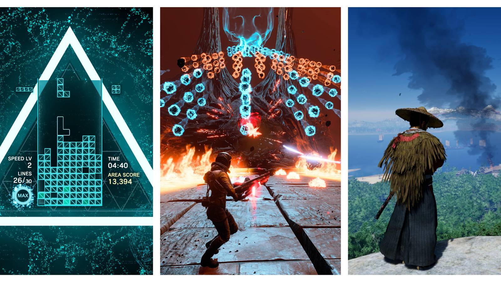 Tetris Effect Connected Ghost of Tsushima Returnal