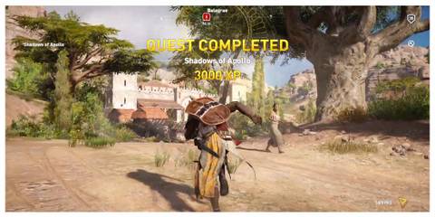 Quest Completed Screen in Assassin's Creed Origins