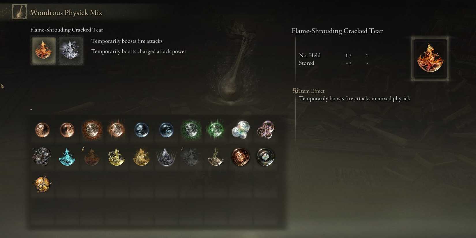 mixed physick mixture for smithscript greathammer in elden ring shadow of the erdtree