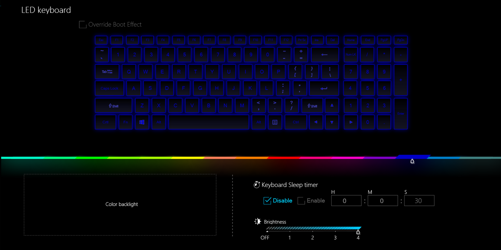 ML-16 RGB Keyboard Software Controls