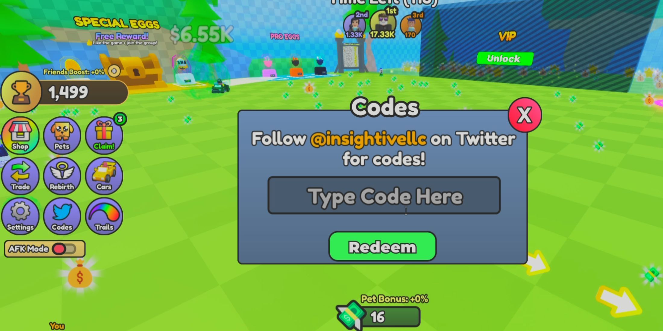 Roblox: Money Race Codes