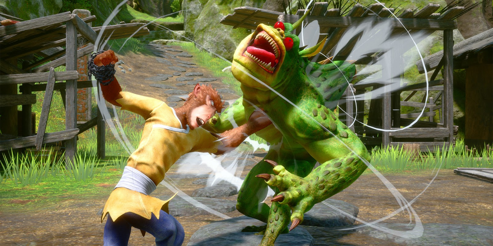 Monkey King strikes an enemy in Monkey King Hero Is Back