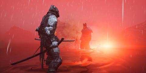 Mortal Shell player facing an enemy