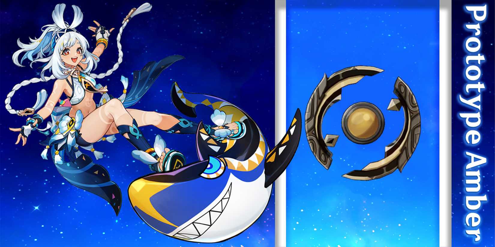 mualani using prototype amber weapon in genshin impact