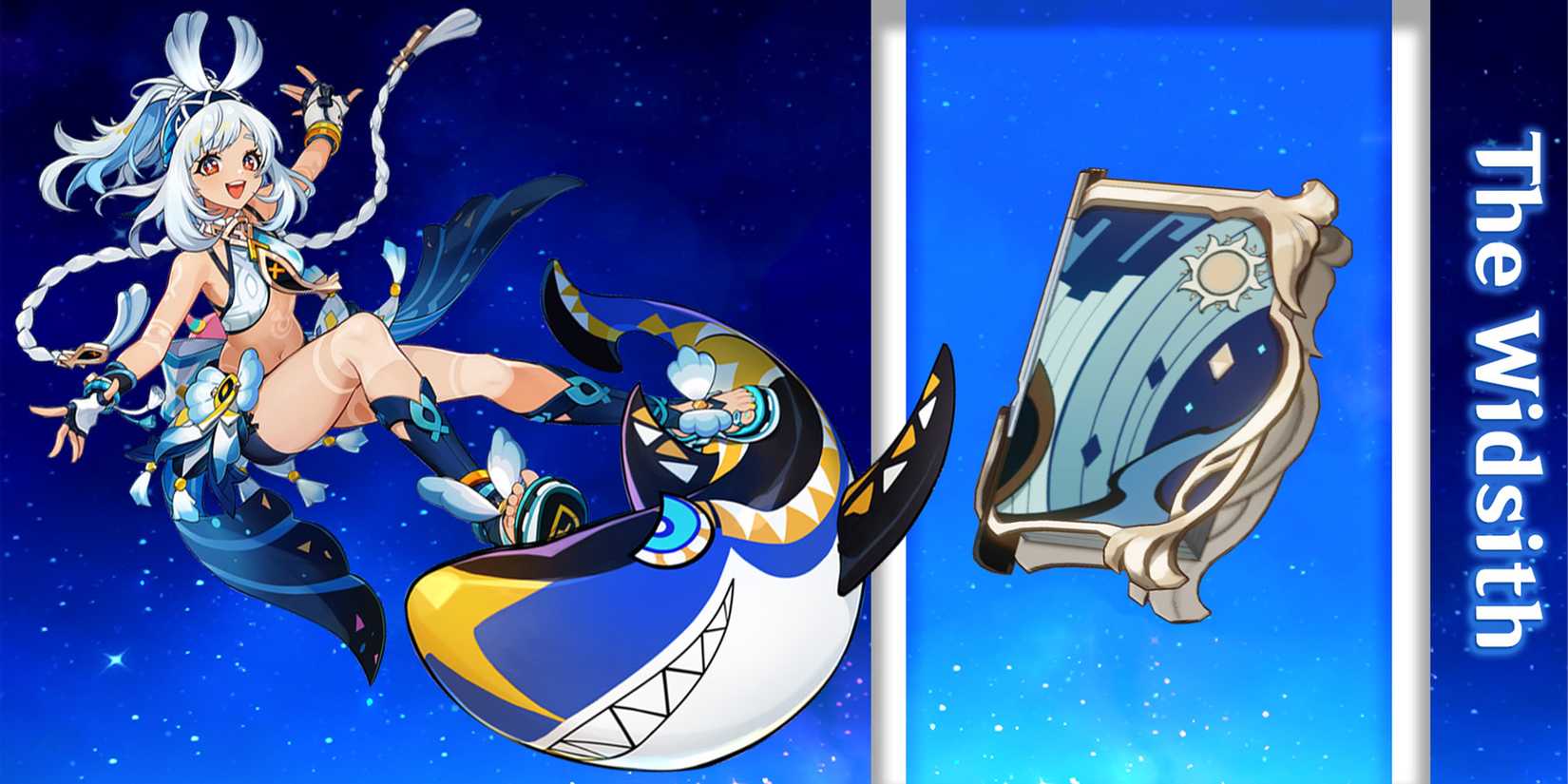 mualani using the widsith weapon in genshin impact