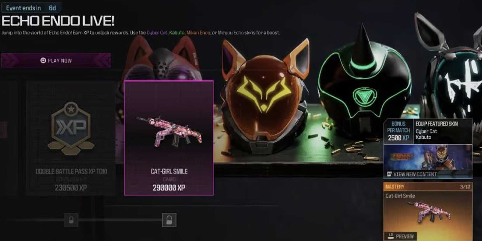 The cat-girl smile camo in Call of Duty Modern Warfare 3 and Warzone