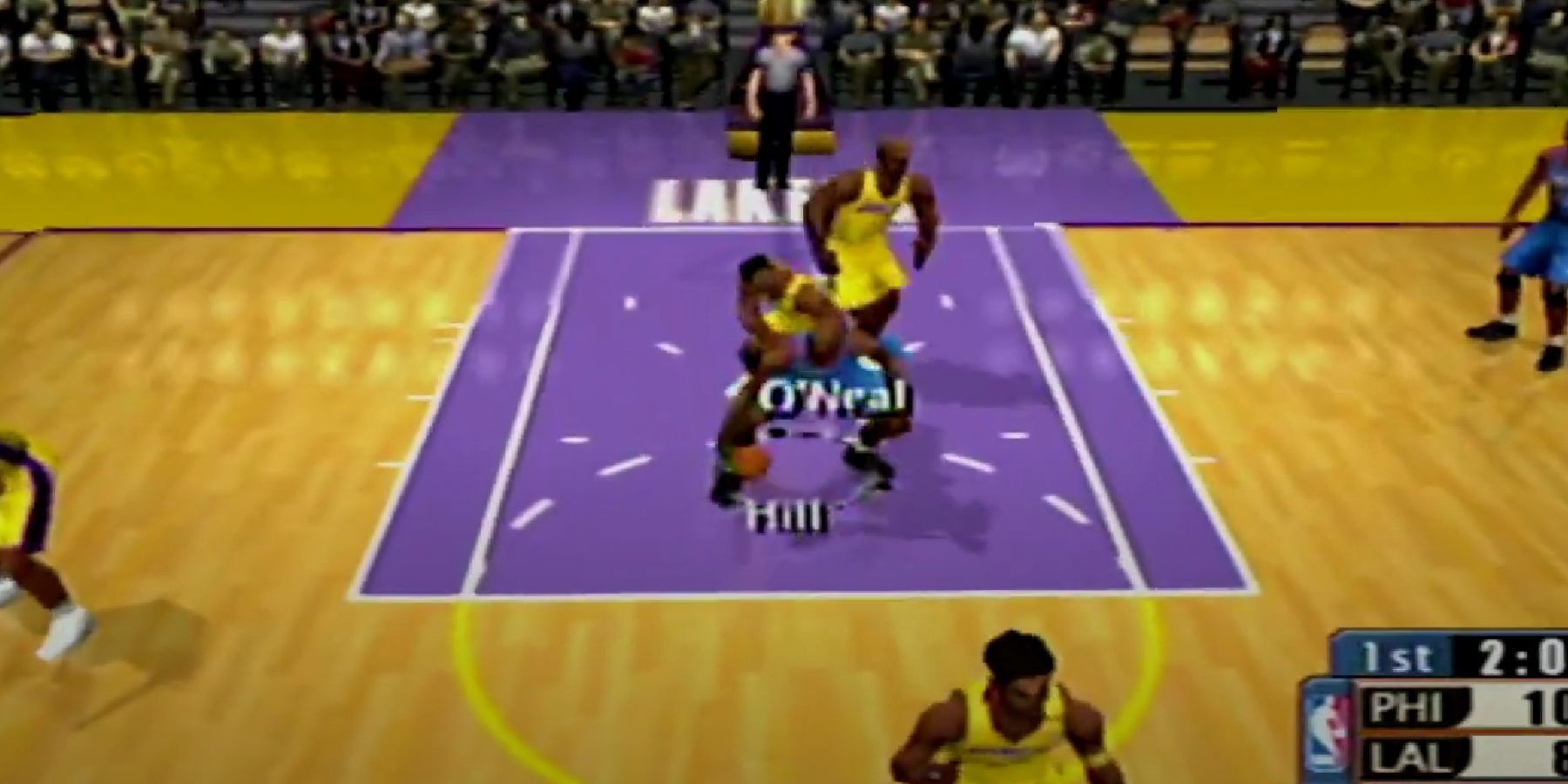 NBA 2K1 Shaq defending for the Lakers-1