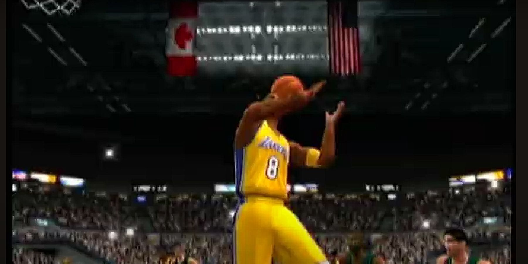 NBA Live 03 slam dunking the ball