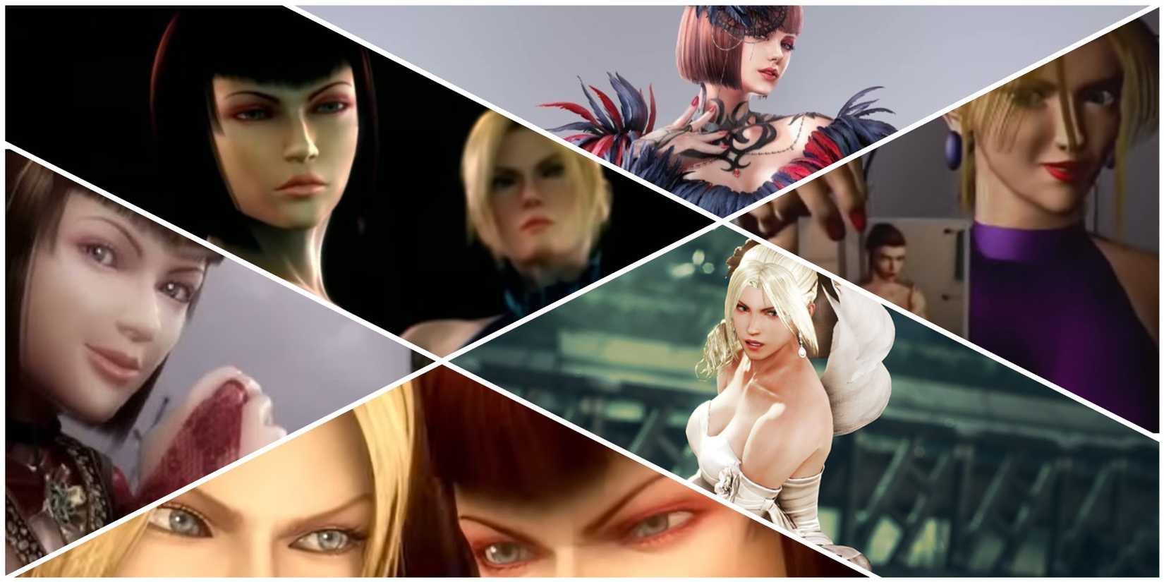 Nina and Anna fighting and humiliating each other in The Tekken Series