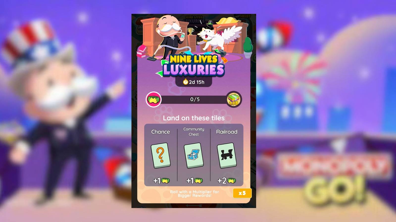 nine lives luxuries monopoly go