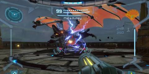 samus fighting meta ridley in metroid prime