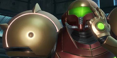 samus staring ahead in metroid prime remastered