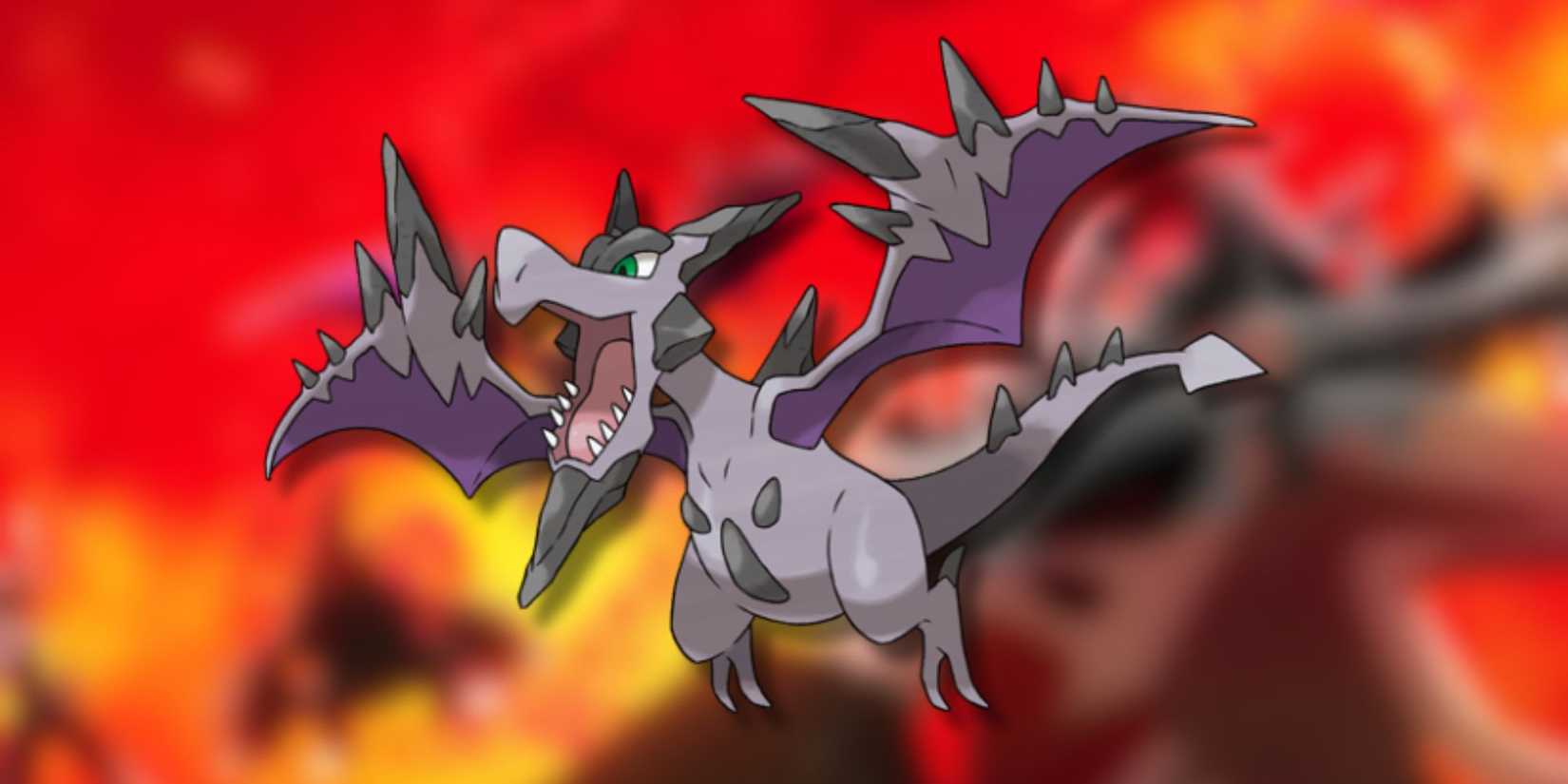 Official artwork of Mega Aerodactyl in the games.