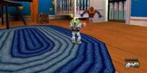 A screenshot from the Toy Story 2 PS1 game