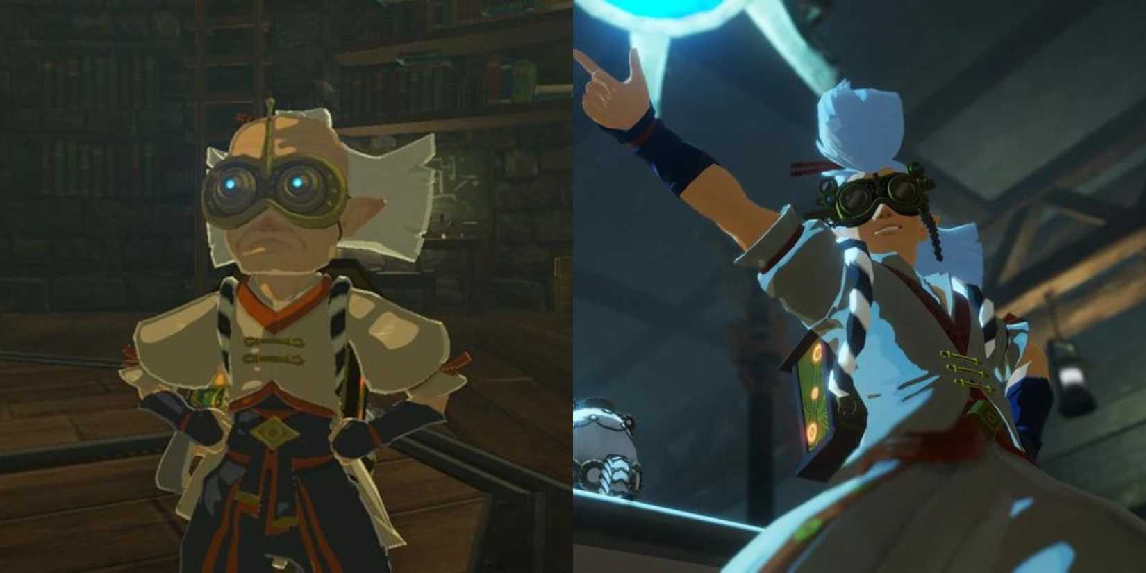Old Robbie in Breath of the Wild and young Robbie in Age of Calamity.