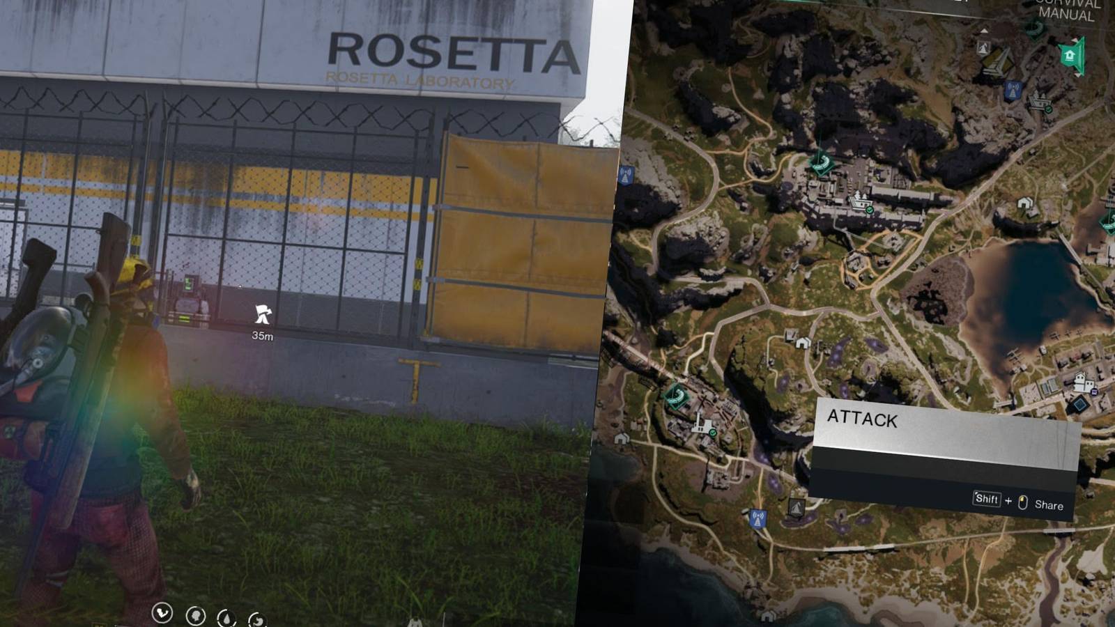 Attack Icon on Map in Once Human